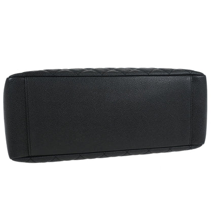 Chanel 2013-2014 Black Caviar Grand Shopping Tote GST Chain Handbag