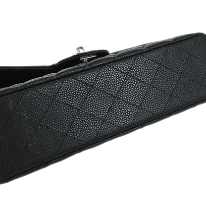 Chanel 2019 Black Calfskin Medium Classic Double Flap Shoulder Bag