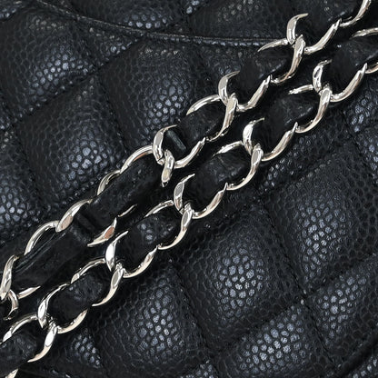Chanel 2019 Black Calfskin Medium Classic Double Flap Shoulder Bag