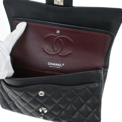 Chanel 2019 Black Calfskin Medium Classic Double Flap Shoulder Bag