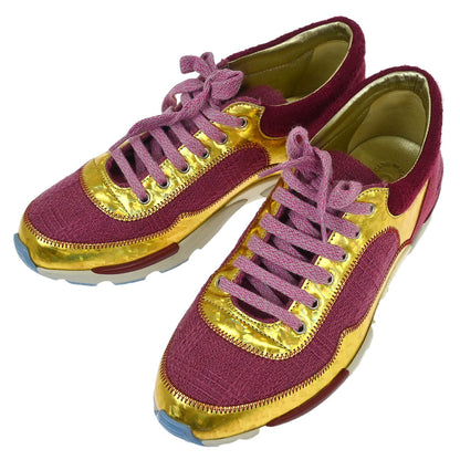Chanel * Pink Sneakers Shoes #37