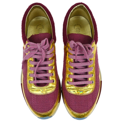 Chanel * Pink Sneakers Shoes #37