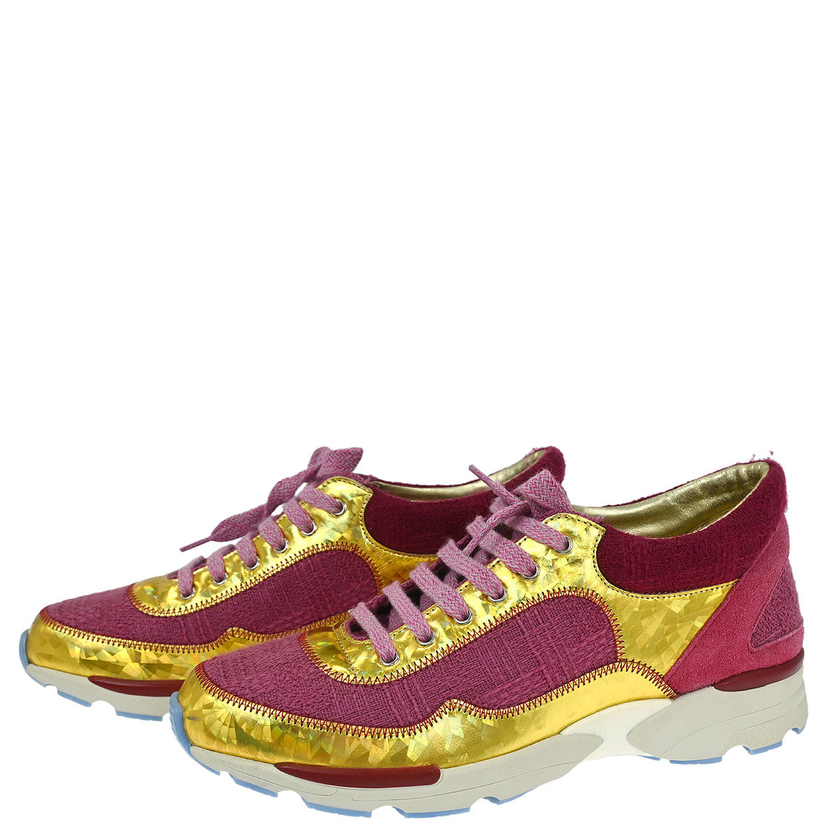 Chanel * Pink Sneakers Shoes #37