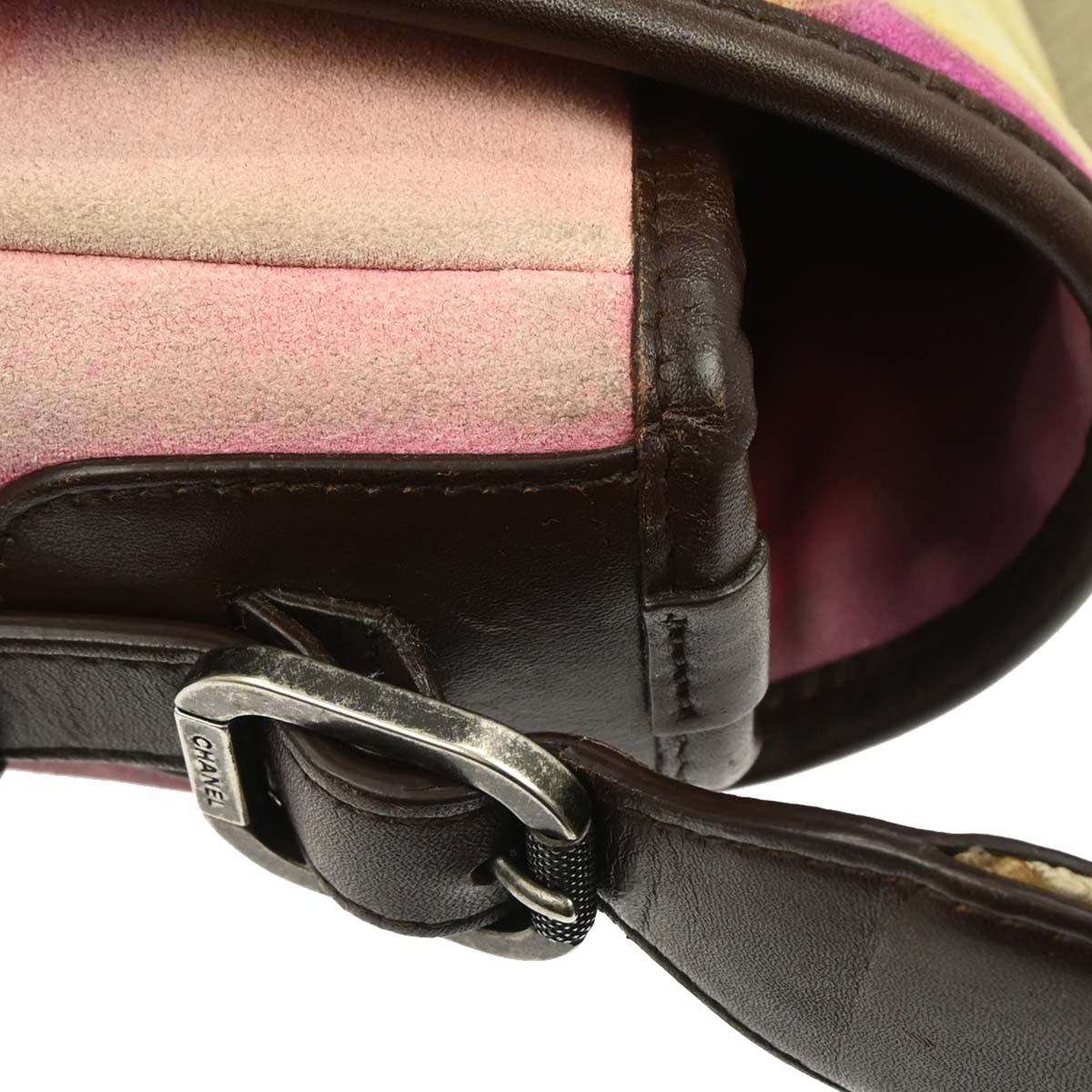 Chanel 2014-2015 Yellow Suede Flap Shoulder Bag