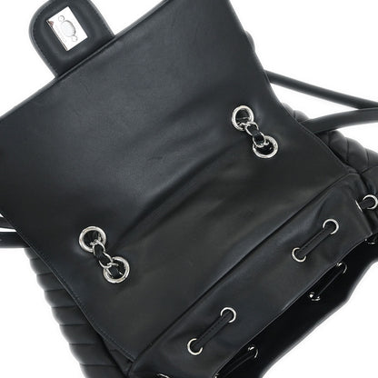 Chanel 2016-2017 Black Lambskin Chevron Urban Spirit Backpack