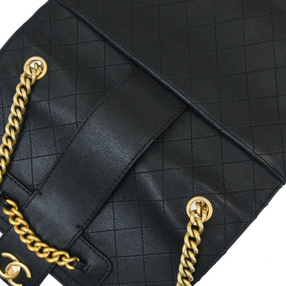 Chanel 2017-2018 Black Calfskin Shoulder Bag