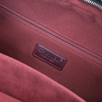 Chanel 2014-2015 Black Patent Leather Duffle Handbag