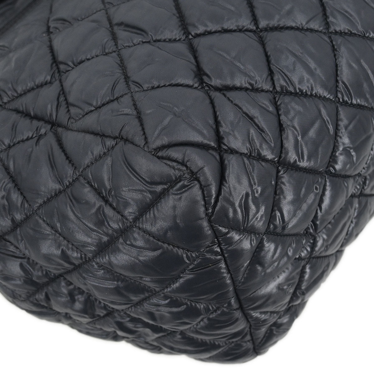 Chanel 2011 Black Nylon Coco Cocoon Bowling Bag Handbag