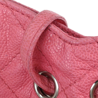 Chanel 2013-2014 Pink Caviar Tote Drawstring Handbag