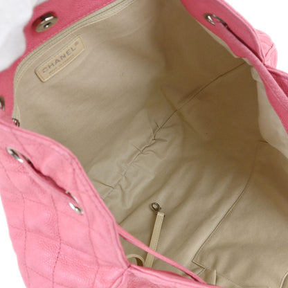 Chanel 2013-2014 Pink Caviar Tote Drawstring Handbag
