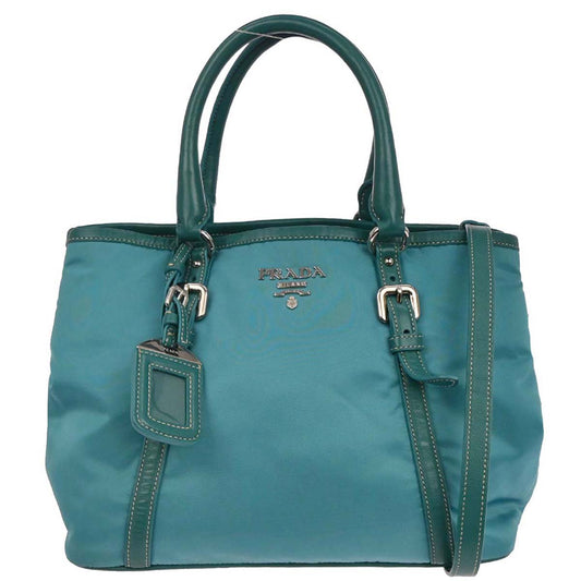 Prada Turquoise Blue Nylon 2way Shoulder Handbag