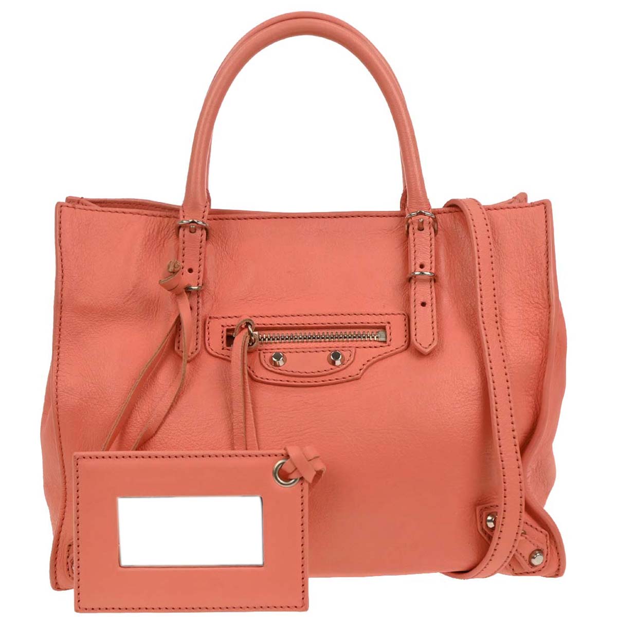 Balenciaga Salmon Pink Papier 2way Shoulder Handbag
