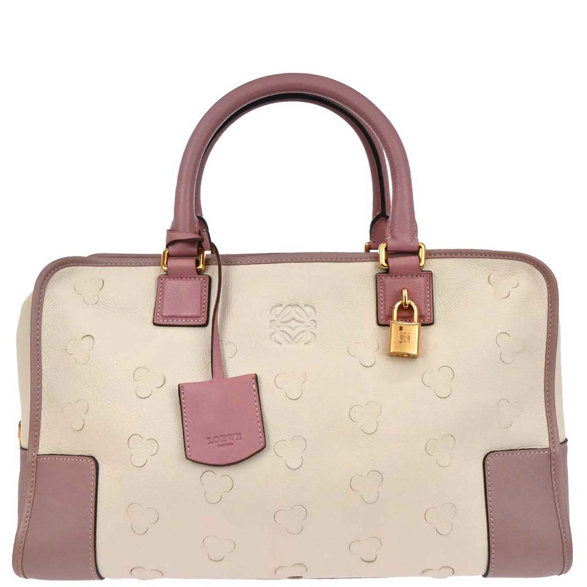 Loewe Off-white Leather Cherry Blossom Amazona 36 Handbag