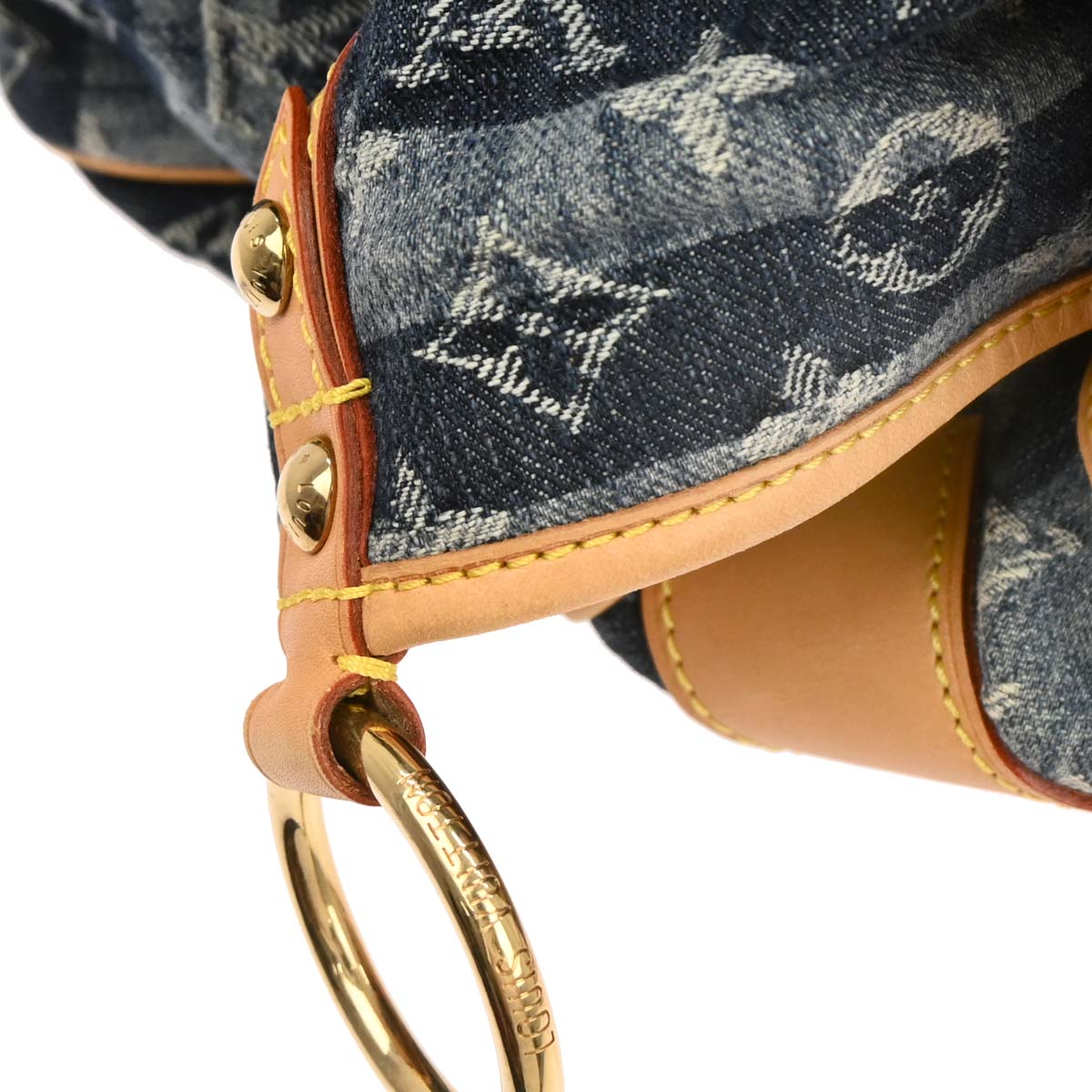 Louis Vuitton 2006 Blue Monogram Denim Cabas Raye GM 2way Shoulder Tote M95336