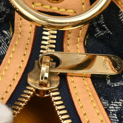 Louis Vuitton 2006 Blue Monogram Denim Cabas Raye GM 2way Shoulder Tote M95336