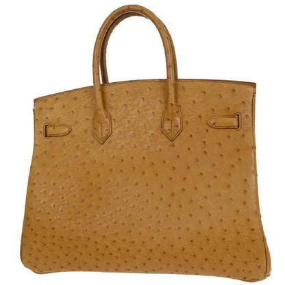 Hermes * 1997 Saffron Ostrich Birkin 35 Handbag