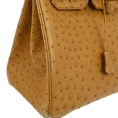 Hermes * 1997 Saffron Ostrich Birkin 35 Handbag