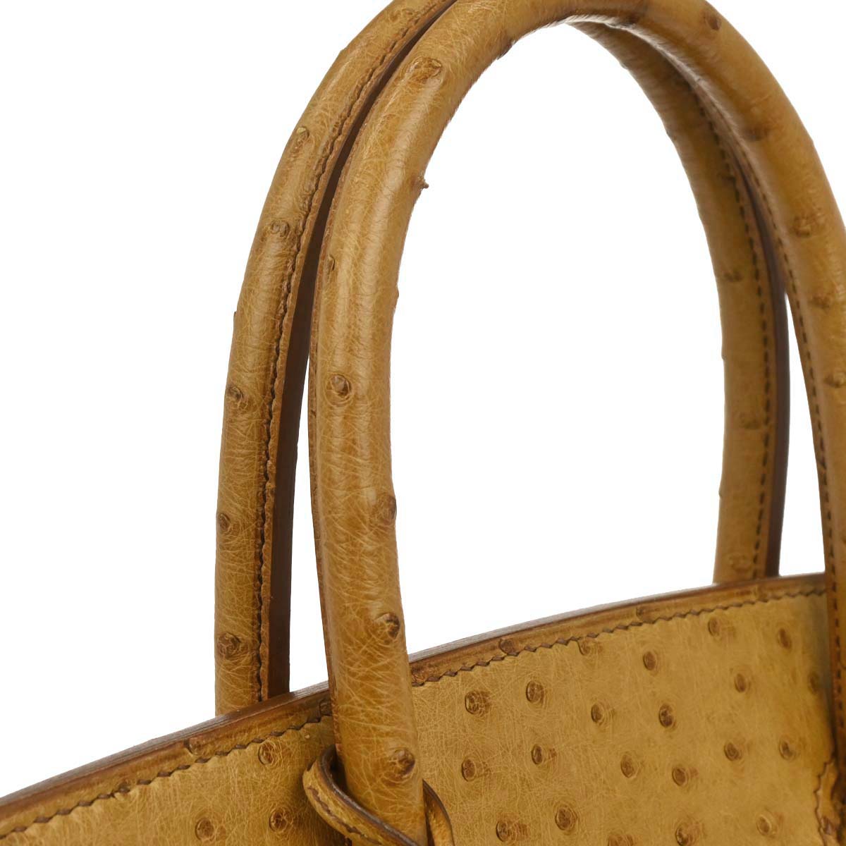 Hermes * 1997 Saffron Ostrich Birkin 35 Handbag