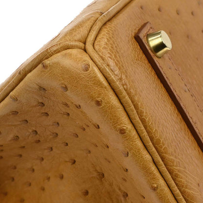 Hermes * 1997 Saffron Ostrich Birkin 35 Handbag