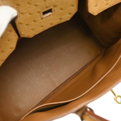 Hermes * 1997 Saffron Ostrich Birkin 35 Handbag