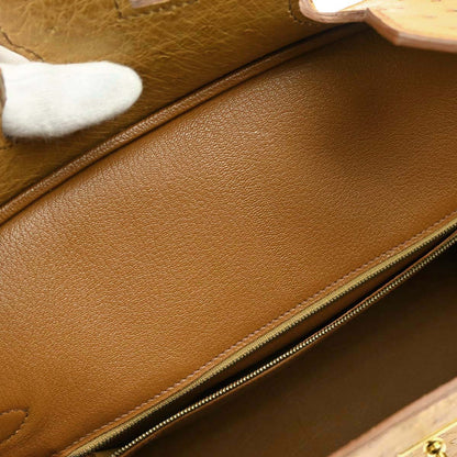 Hermes * 1997 Saffron Ostrich Birkin 35 Handbag