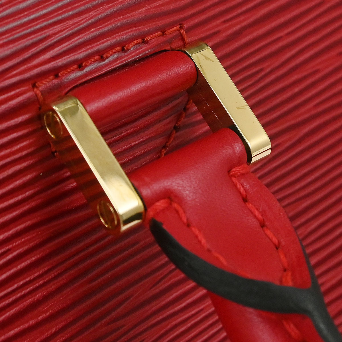 Louis Vuitton Red Epi Pont Neuf Handbag M52057