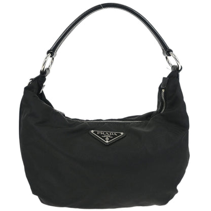 Prada Black Nylon Hobo Handbag