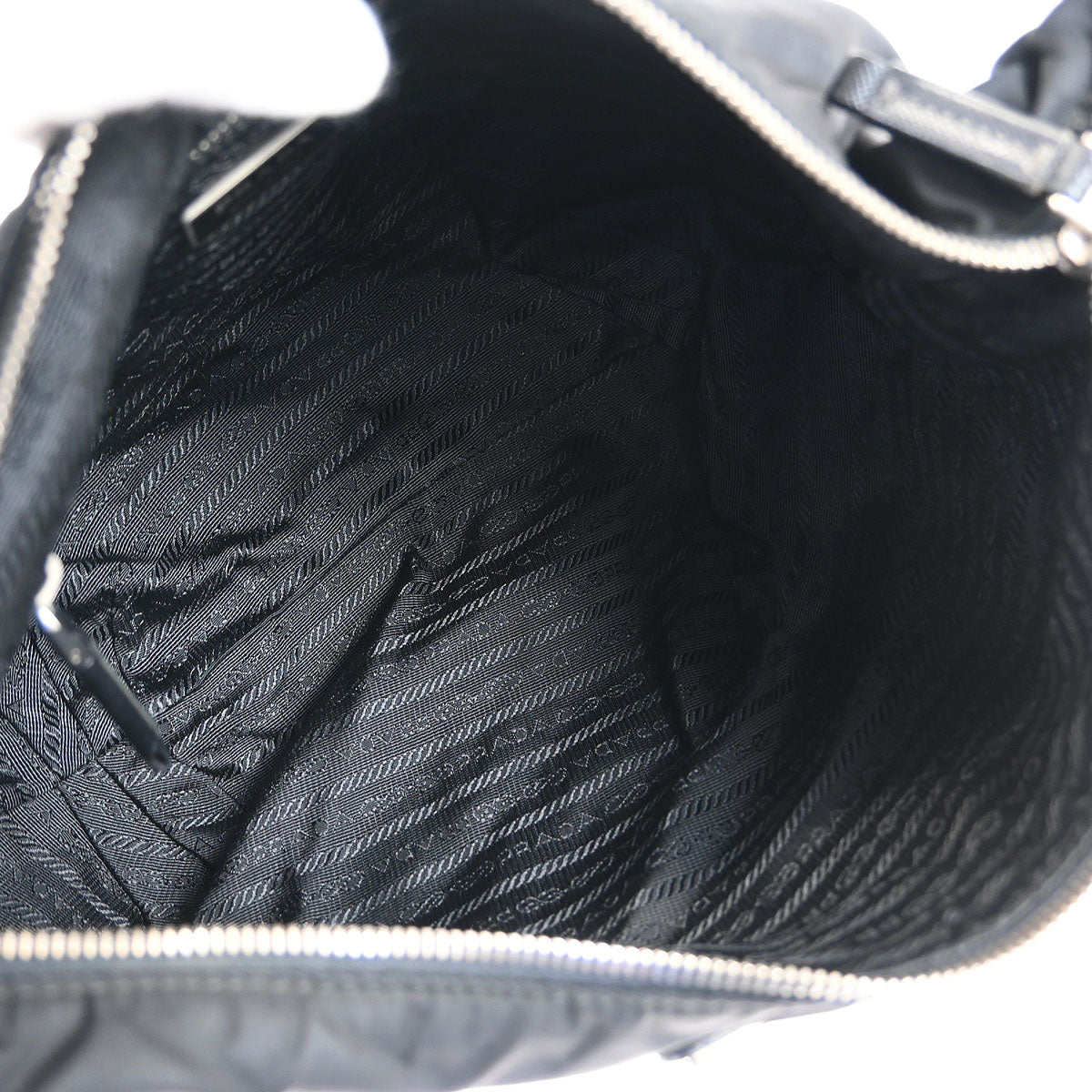 Prada Black Nylon Hobo Handbag