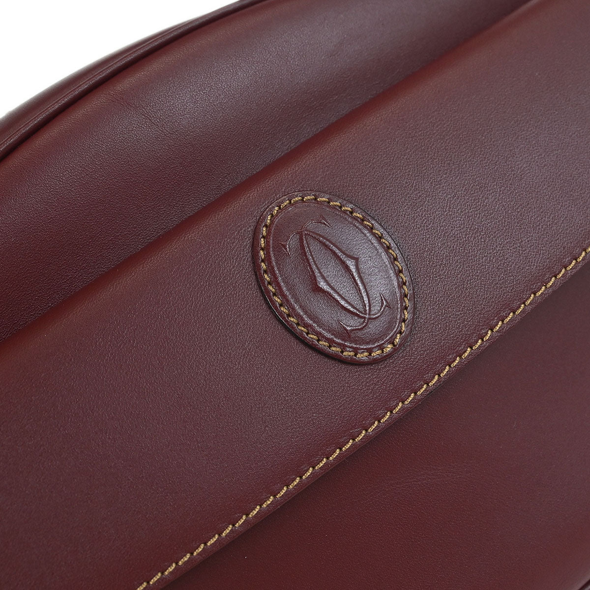 Cartier Bordeaux Leather must de Cartier Shoulder Bag