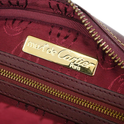 Cartier Bordeaux Leather must de Cartier Shoulder Bag
