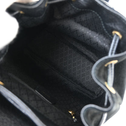 Gucci Black Suede Bamboo Backpack