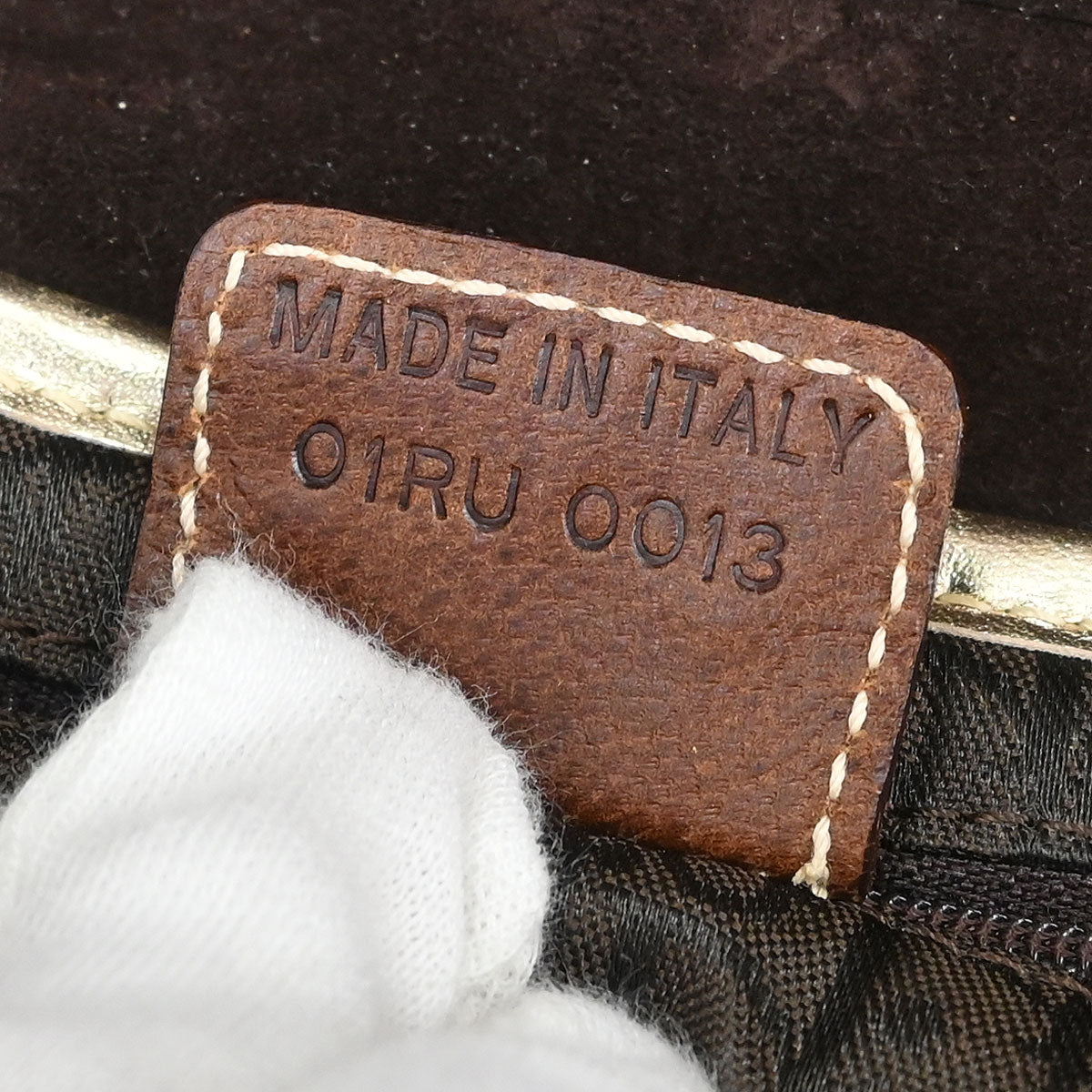 Christian Dior Gold Brown Saddle Handbag