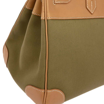 Hermes 2009 Khaki Natural Toile Officier Vache Birkin 35 Handbag