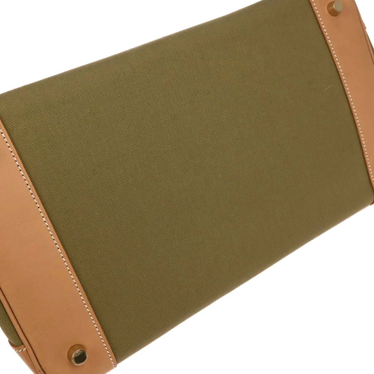 Hermes 2009 Khaki Natural Toile Officier Vache Birkin 35 Handbag