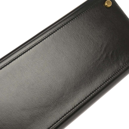Hermes 1982 Black Box Calf Kelly 32 Sellier Handbag