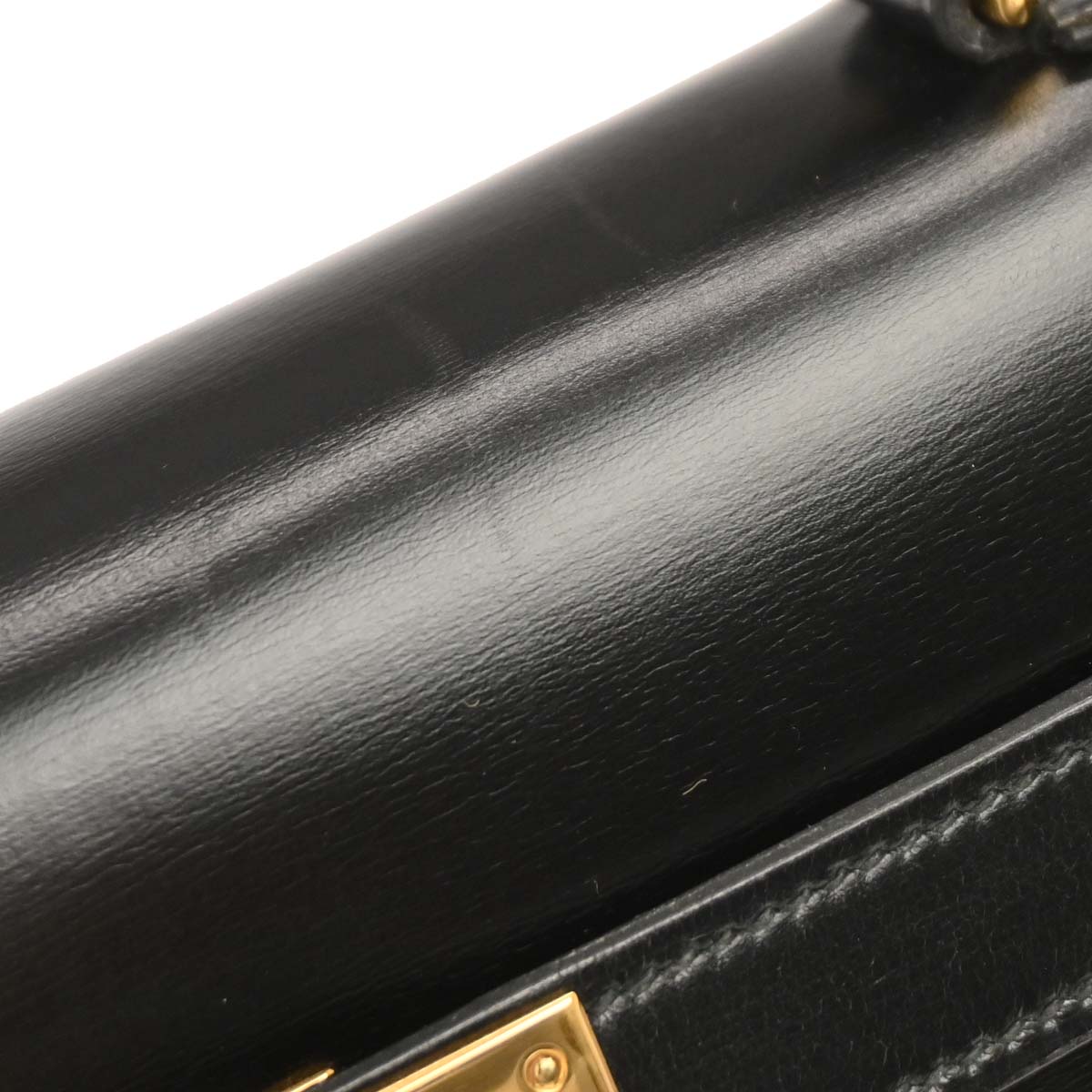 Hermes 1982 Black Box Calf Kelly 32 Sellier Handbag