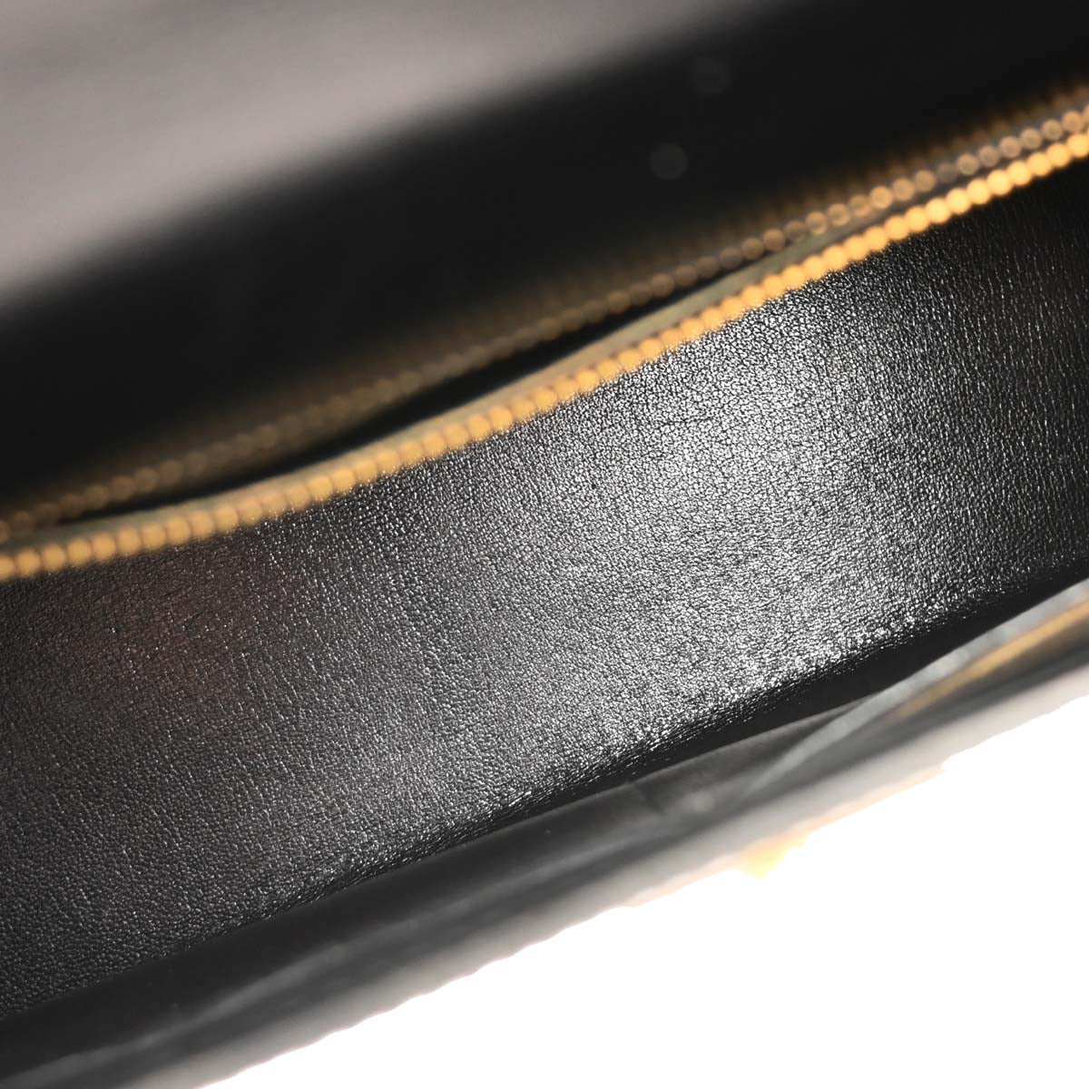 Hermes 1982 Black Box Calf Kelly 32 Sellier Handbag