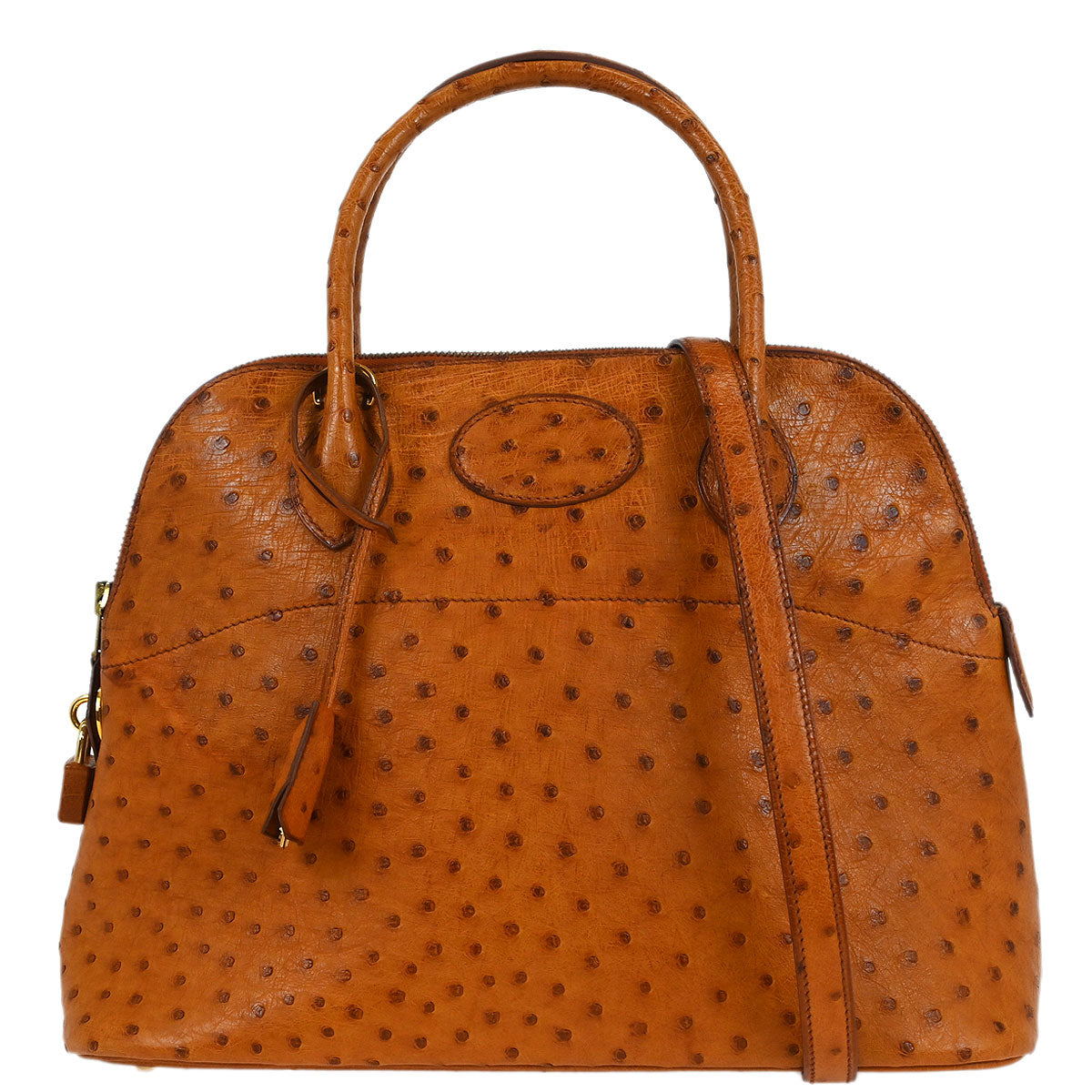 Hermes * 1995 Chestnuts Ostrich Bolide 31 2way Shoulder Handbag