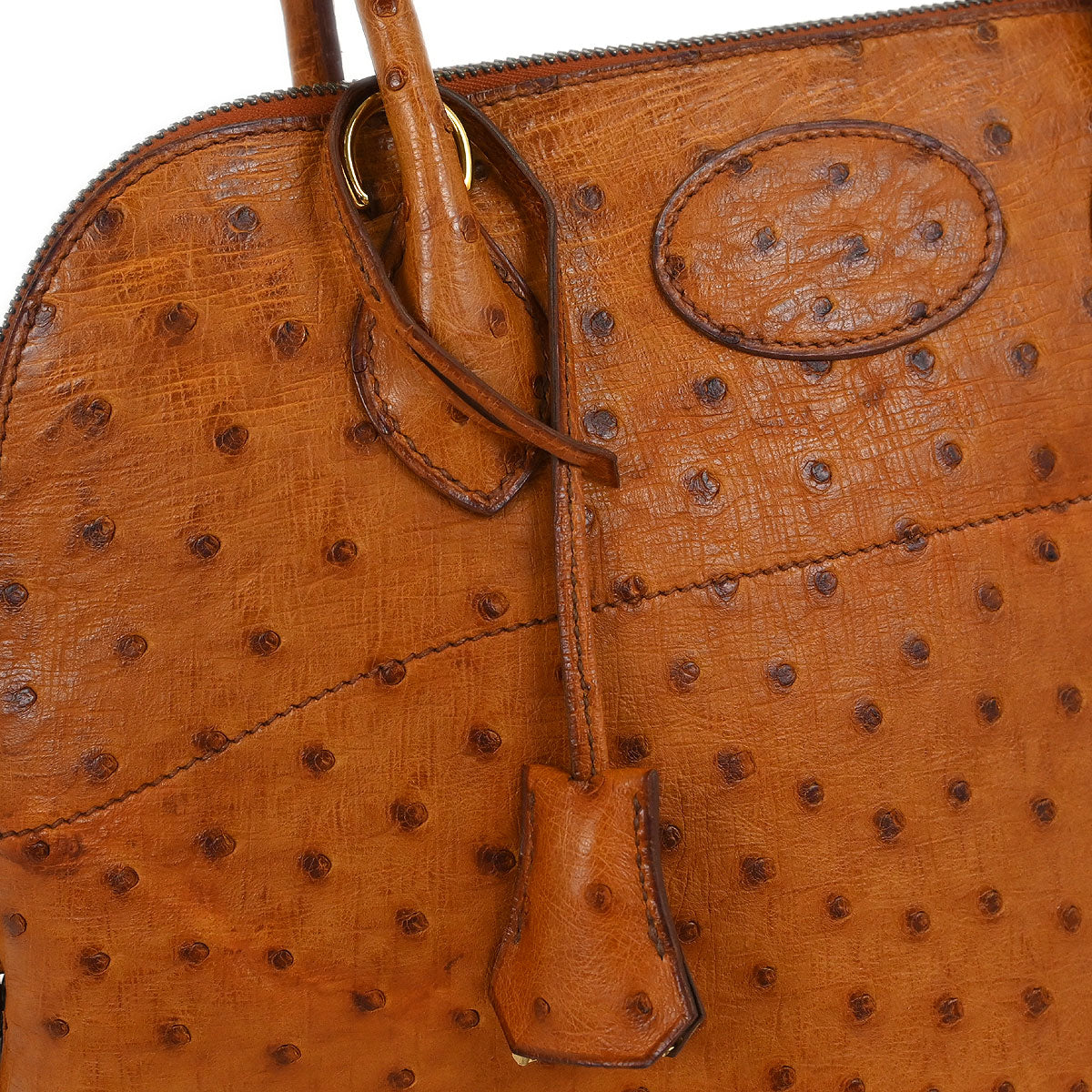Hermes * 1995 Chestnuts Ostrich Bolide 31 2way Shoulder Handbag