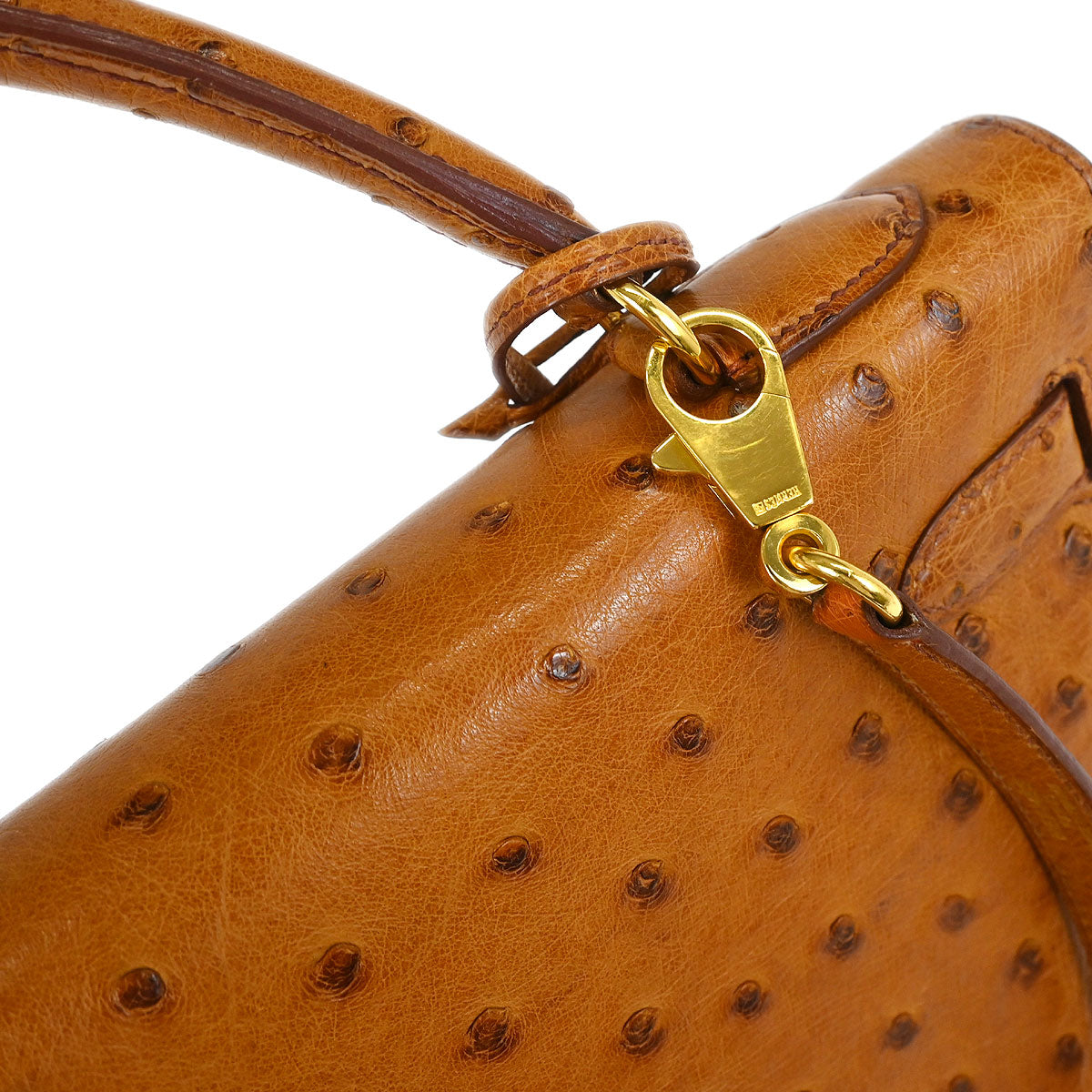 Hermes * 1999 Chestnuts Ostrich Kelly 32 Sellier Handbag
