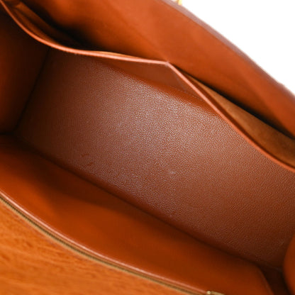 Hermes * 1999 Chestnuts Ostrich Kelly 32 Sellier Handbag