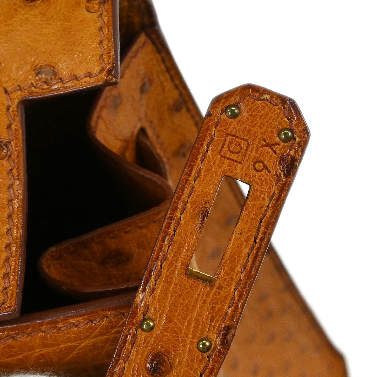 Hermes * 1999 Chestnuts Ostrich Kelly 32 Sellier Handbag