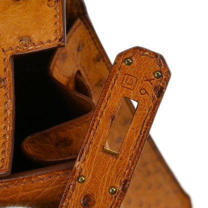 Hermes * 1999 Chestnuts Ostrich Kelly 32 Sellier Handbag