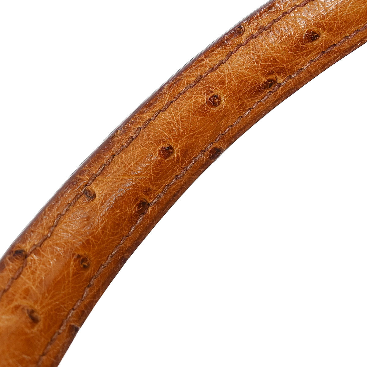 Hermes * 1999 Chestnuts Ostrich Kelly 32 Sellier Handbag