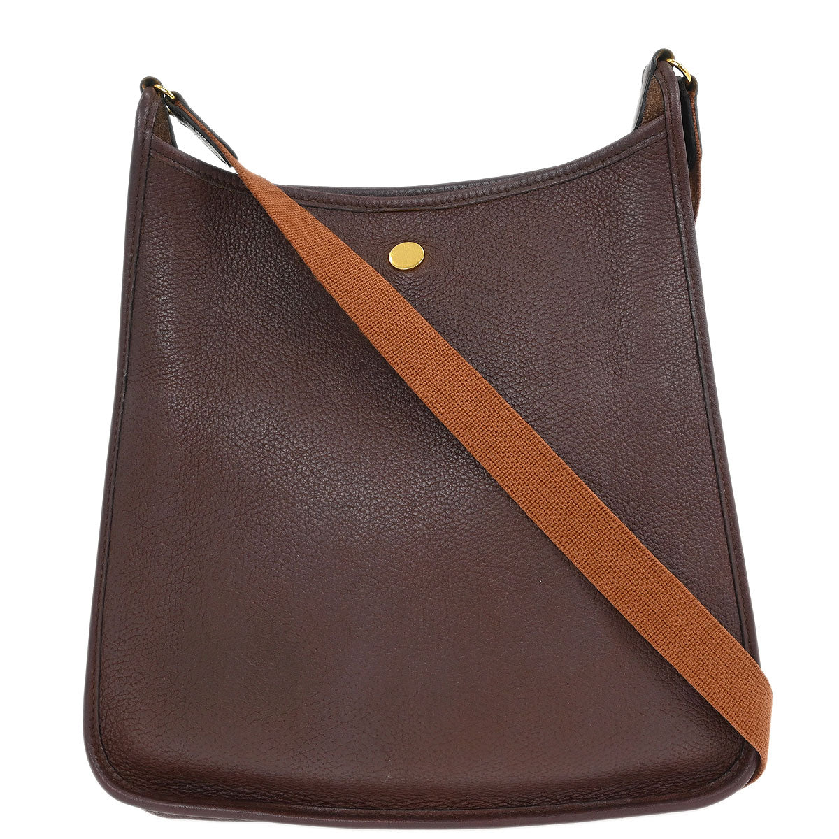 Hermes 1997 Chocolat Taurillon Clemence Vespa PM Shoulder Bag