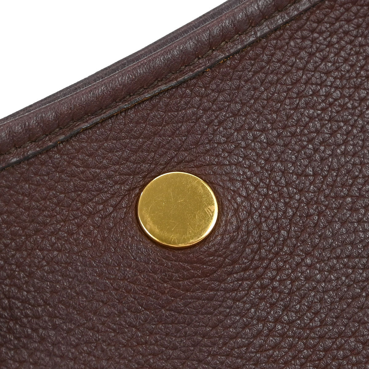 Hermes 1997 Chocolat Taurillon Clemence Vespa PM Shoulder Bag