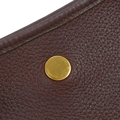 Hermes 1997 Chocolat Taurillon Clemence Vespa PM Shoulder Bag