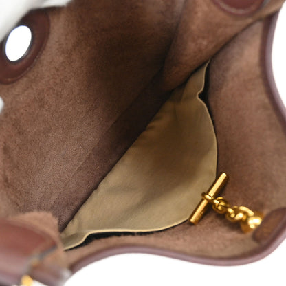 Hermes 1997 Chocolat Taurillon Clemence Vespa PM Shoulder Bag