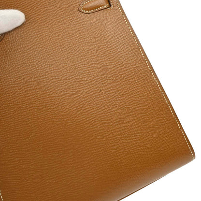 Hermes 1989 Gold Courchevel Kelly Sport PM Shoulder Bag