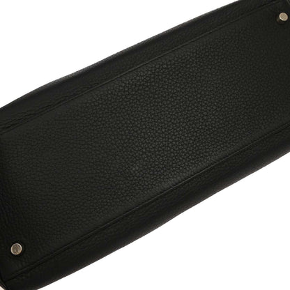 Hermes 2003 Black Taurillon Clemence Kelly 35 Retourne 2way Shoulder Handbag